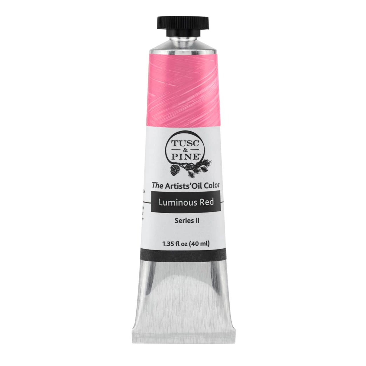 Tusc & Pine Artist Oil Paint - Luminous Red, 40 ml, Non-Yellowing, Rich & Creamy Consistency, Maximum Pigment Load, Small Batch Milled Oil Paints Made in the USA for Professional Artists